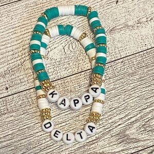 Kappa Delta Heishi Bead Bracelets set of 2